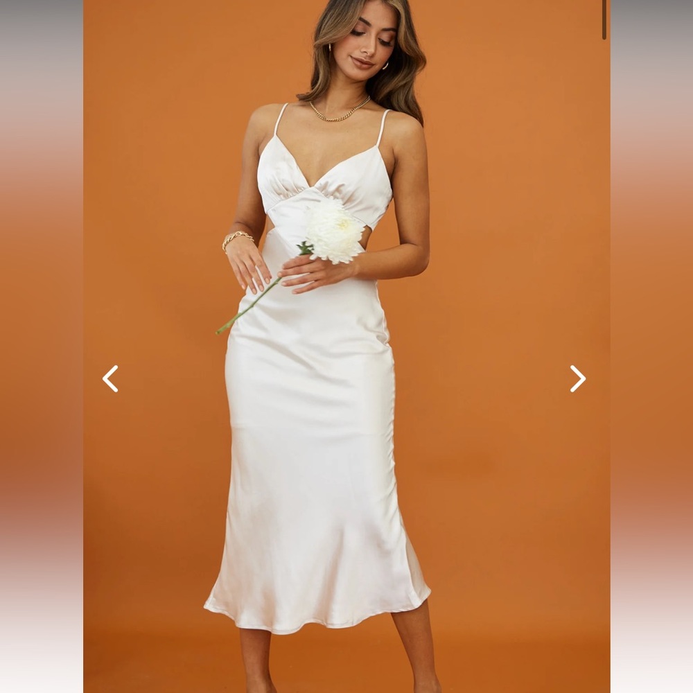 Champagne midi dress